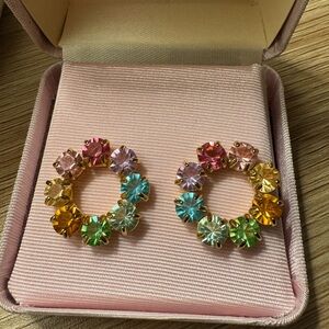 Kaleidoscope Rainbow Hoop Earrings